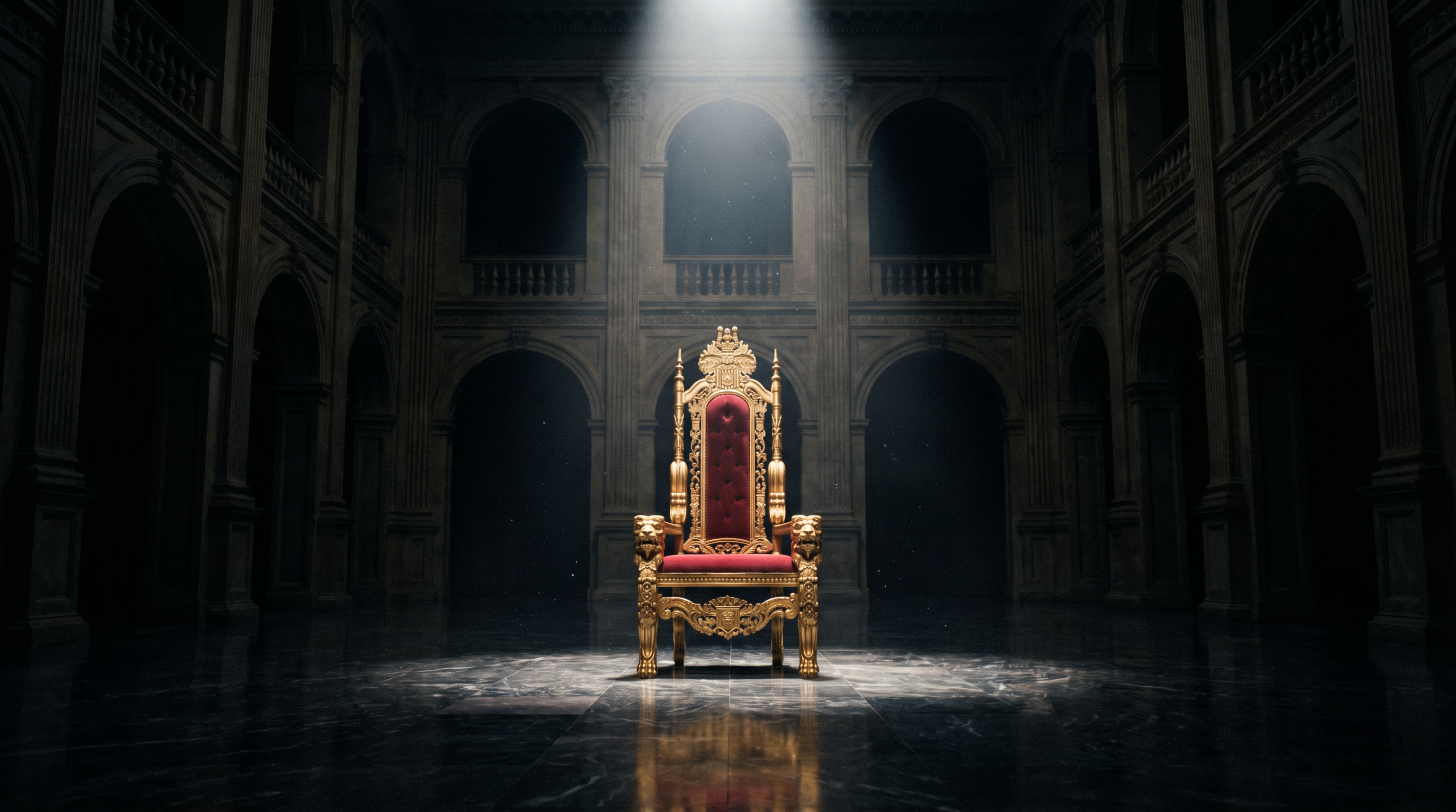 Dramatic editorial image evoking the beauty and legacy of the chair